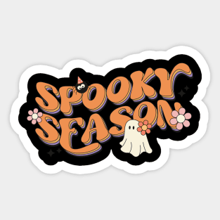 Spooky season , ghost groovy, retro Sticker